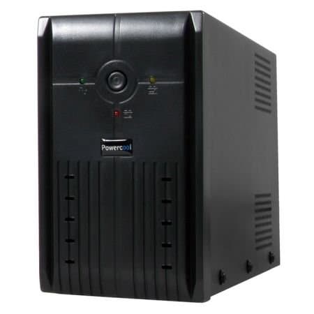 Image of Powercool 1000VA Smart UPS, 600W, LED Display, 3 x UK Plug, 2 x RJ45, 3 x IEC, USB