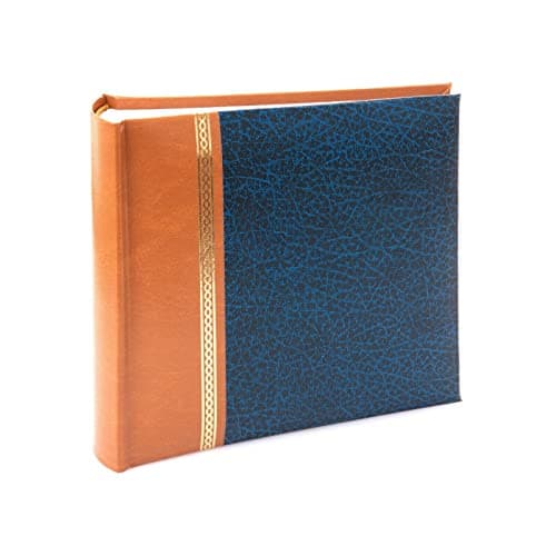 Image of Kenro Grace Classic Photo Album for 100 Photos 6x4 / 10x15cm Navy Blue Faux Leather Slip-In Pages and Memo Space - KD107UE