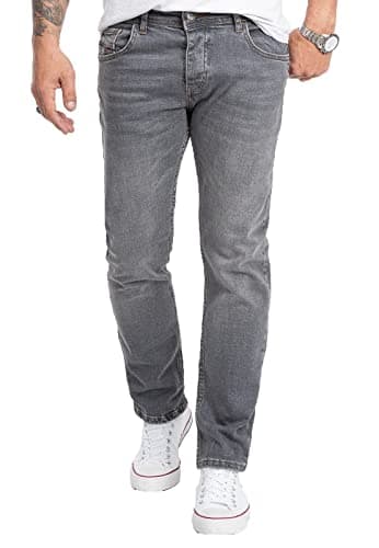 Image of Rock Creek RC-2098 W29-W44 Men's Designer Jeans Denim Blue, Rc-2276-grey, 30 W/32 L