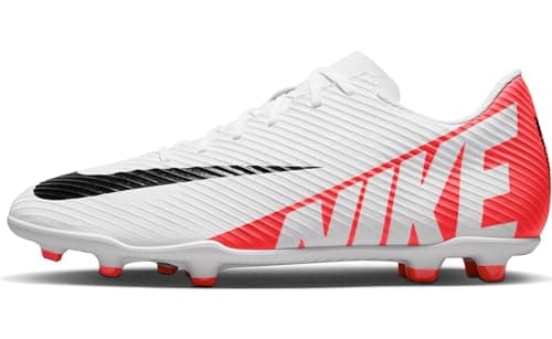 Image of NIKE Men's Vapor 15 Club Fg/Mg Low, Bright Crimson White Black, 12 UK