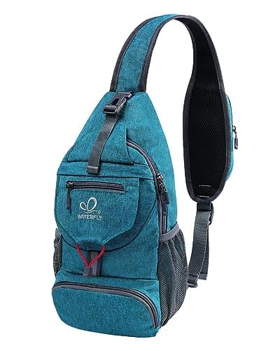 Image of Waterfly Packable Small Crossbody Sling Backpack Foldable Shoulder Chest Bag Daypack for Hiking Traveling Men Women