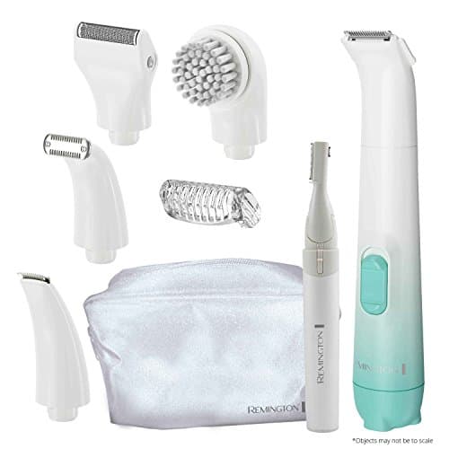 Image of Remington Smooth & Silky Body & Bikini Kit, Cordless Bikini Trimmer and Shaver for Women, Waterproof for Grooming in The Shower, White/Green