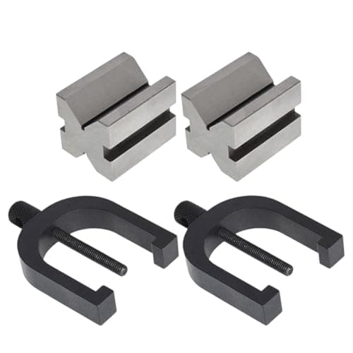 Image of Precision Engineers Vee Blocks Clamp Set - V Block Matched Pair 1-5/8'' x 1-1/4
