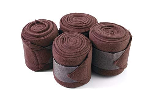 Image of Gee Tac Horse Bandages Leg Wraps Pack of 4 x 3M BROWN