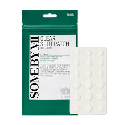 Image of SOME BY MI 30 Days Miracle Clear Spot Patch - Pack of 1, 18 Counts, 2 Size(10mm 9Counts, 12mm 9Counts) - Hydrocolloid Acne, Zit and Pimple Patches - Invisible and No Irritation - Korean Skin Care