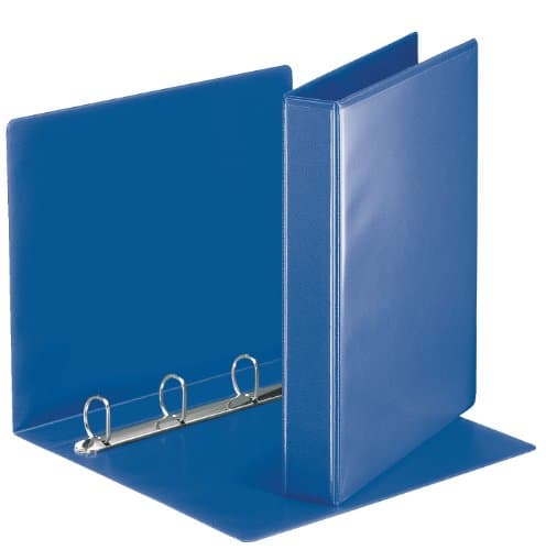 Image of Esselte Essentials Presentation Binder, PVC, 3 cm Ring Diameter, 49715 - A4, Blue