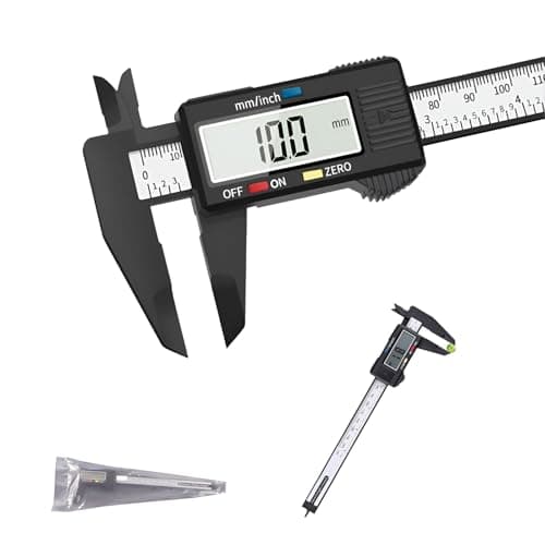 Image of Digital Vernier Caliper 150mm / 6″ Electronic Micrometer with Large LCD Display, Inch/Metric Conversion, 24 cm Stainless Steel Ruler, High Accuracy Measuring Tool DIY, Household, Jewelry & Woodworking