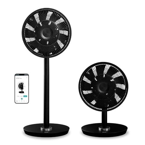 Image of Duux Whisper Flex Smart Standing Fan, with Remote Control, Alexa & Smart App, 26 Cooling Speeds, 2 in 1 Height Adjustable, Multi-direction Oscilating, Powerful and Quiet Fan, Night Mode, Timer