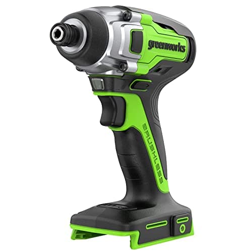 Image of Greenworks GD24ID3 Cordless Impact Drill Driver with Brushless Motor, 2800rpm, 4000ipm, 300Nm Torque 1/4" Hex Chuck WITHOUT 24V Battery & Charger, 3 Year Guarantee