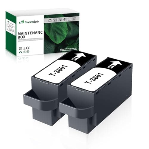Image of Greenjob T3661 Maintenance Box Replacement for Epson T3661 Maintenance Tank E-3661 C13T366100 Work with XP-6000 XP-6001 XP-6005 XP-6100 XP-6105, Expression Photo XP-8500 XP-8600 XP-8700 XP-8605 XP-970