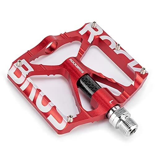 Image of ROCKBROS Bicycle Pedals 9/16 "Aluminum Alloy MTB Pedals With Sealed Bearings Non-slip Pedals Red