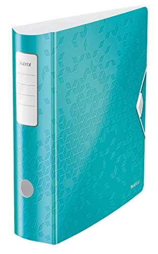 Image of Leitz Lever Arch File, Ice blue, A4, Curved spine 75mm width, Elastic fastening, Light polyfoam, WOW Range, 11060051