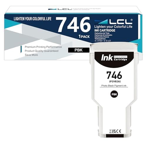 Image of LCL 746 Photo Black 300-ml Ink Cartridge (P2V82A) Compatible for HP 746 DesignJet Z6 & Z9+ Large Format Plotter Printer (1-Pack)