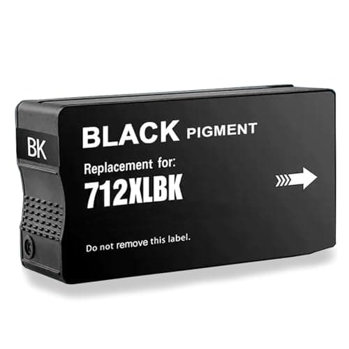 Image of HenceBuy 712XL 712 Ink Cartridge Black Replacement for HP 712 Ink for HP DesignJet T230 T250 T630 T650 T210 Large Format Plotter Printer 3ED71A 3ED70A (1 Pack)