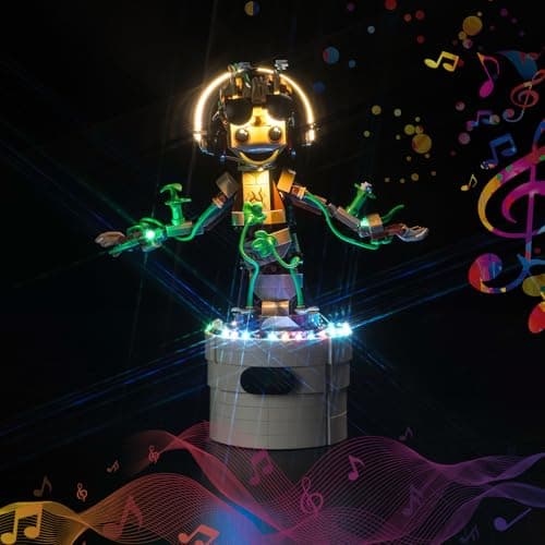 Image of LocoLee Led Light Set Compatible with Lego Dancing Groot Led Decoration Lighting Kit Compatible with Lego 76297 Building Blocks Model,Only Lights Set,No Model (Music Version)