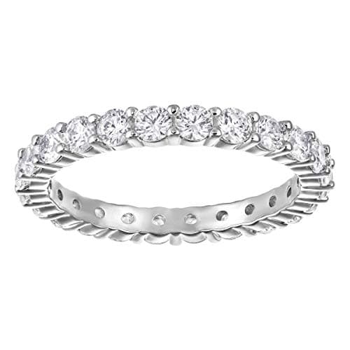 Image of Swarovski Vittore XL ring, Round cut, White, Rhodium plated, 55