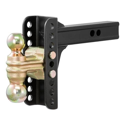 Image of CURT 45900 Adjustable Trailer Hitch Ball Mount, 2-Inch Receiver, 6-Inch Drop, 2 and 2-5/16-Inch Balls, 14,000 lbs, Black