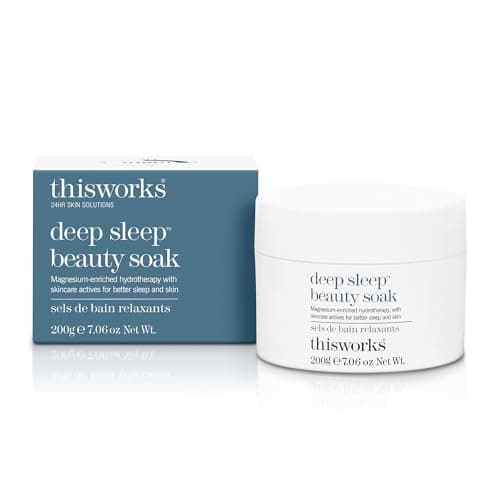 Image of This Works Deep Sleep Bath Soak, 200 g - Luxury Bath Salts Infused with Lavender, Camomile and Vetivert Essential Oils - Relaxing Bath Salt to Unwind Before Sleep