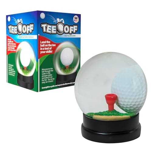 Image of Funtime Gifts TEE OFF GOLF GLOBE PUZZLE – Fun Desk Golf Game & Executive Toy – Challenging Mini Golf Puzzle Gift – Glass Dome 10cm