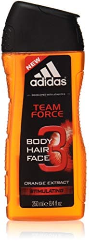 Image of Adidas - Team Force 3-in-1 Shower Gel for Men - Energising - Shampoo - Multi-Benefits - 250 ml