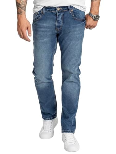 Image of Rock Creek Men's Designer Jeans Denim Blue Trousers Men's Jeans RC-2098 W29-W44, Rc-2401-Blue, 38 W/36 L
