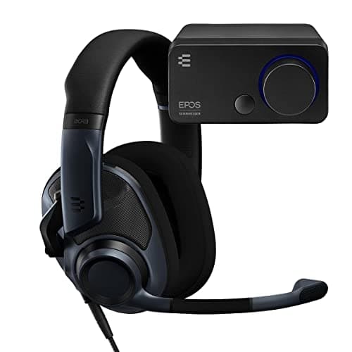 Image of EPOS H6Pro Open Back + GSX 300 Audio Gaming Bundle for Windows and PC, lift-to-mute mic, Lightweight gaming headset with Audio DAC for improved sound, 7:1 surround, Bass Boost