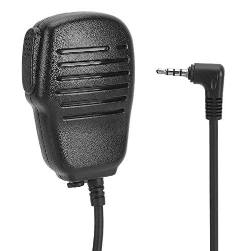 Image of Handheld Speaker Mic 3.5mm, Walkie Talkie Microphone Shoulder 2 Way Radio External Portable Remote Headphone Jack Two Speaker talkie Hand for Polices Driving Hiking Patrol
