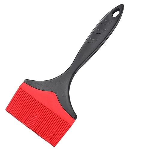 Image of Extra Large Silicone Pastry Brush - 3.95inch Extra Wide Silicone Basting Brush for Grilling,Heat Resistant Brushes Spread Oil Butter Sauce for Cooking Baking BBQ,Dishwasher Safe（Red 1）