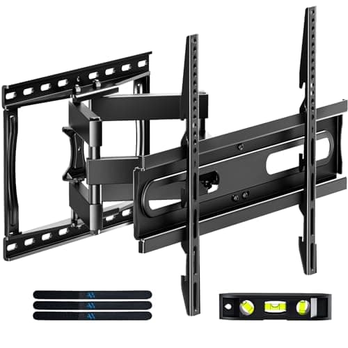 Image of TV Wall Bracket Mount for 32-65 Inch TV Full Motion Dual Articulating Arm with Swivel & Tilt, Max VESA 400x400mm,Fits 203.2-406.4mm Studs, Supports 45kg for Flat & Curved Screens AX02MB01