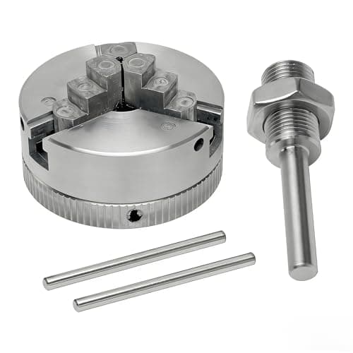 Image of Telituny Three Jaw Chuck,Zinc Alloy Mini Lathe Three Jaw Chuck M12,lathe machine Chuck Hand Electric Drill Connecting Rod Power Tool, for Woodworking, Small Metal Machine Tools