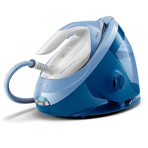 Image of Philips Ironing Center GC8940/20 No Scald Iron or Temperature Settings, Auto-Shut Off, Ultralight Steamglide Advanced, 7.5 Bar, Steam Blow 470 g, Blue