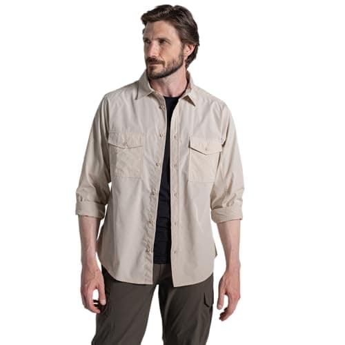 Image of Craghoppers Mens Kiwi II Long Sleeve Hiking Shirt Anti-Insect UV Protection Outdoor Top