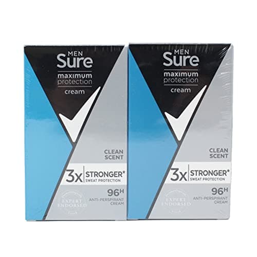 Image of 2 x 45ml Sure Men Maximum Protection 48H Anti-Perspirant Deodorant - Clean Scent