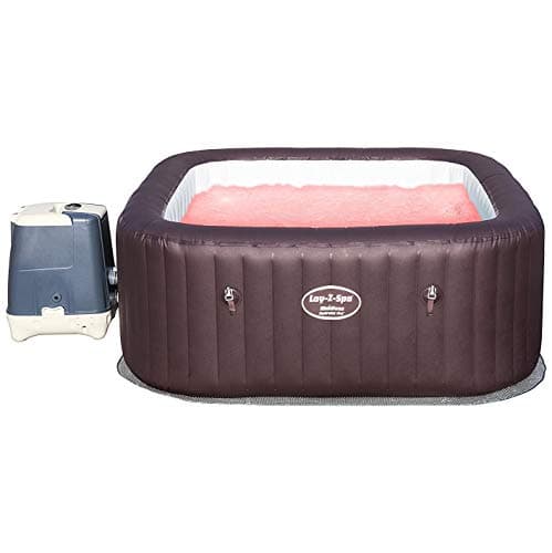 Image of Lay-Z-Spa Maldives Luxury Hot Tub, 8 HydroJet Pro Massage System Inflatable Spa with LED Lights, Foot Massager and Rapid Heating, 5-7 Person