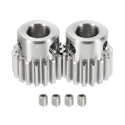 Image of sourcing map 2Pcs 1 Mod 17T Spur Gear 8mm Bore, 304 Stainless Steel Pinion Gear, 20°Pressure Angle, for Spur Rack and RC Model Car or Motor DIY(15mm)