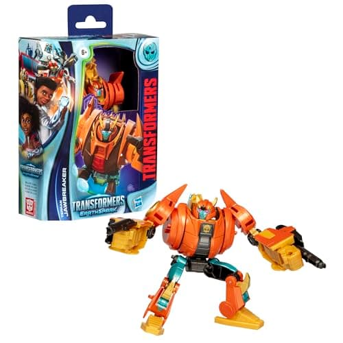 Image of Transformers EarthSpark Deluxe Class Terran Jawbreaker 5-Inch Robot Action Figure, Converts in 16 Steps, Interactive Toys for Boys & Girls 6 and Up
