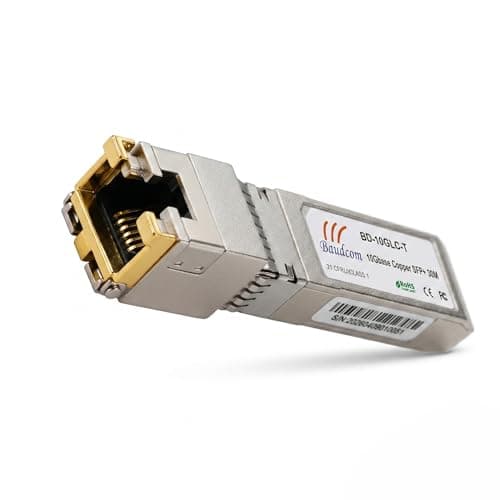 Image of BAUDCOM 10G SFP+ to RJ45 Copper Transceiver, 10GBase-T Module up to 30 Meters over Cat 6a/7/8, Compatible with Cisco SFP-10G-T-S, Ubiquiti UniFi, Netgear, Mikrotik S+RJ10, TP-Link, 1-Pack