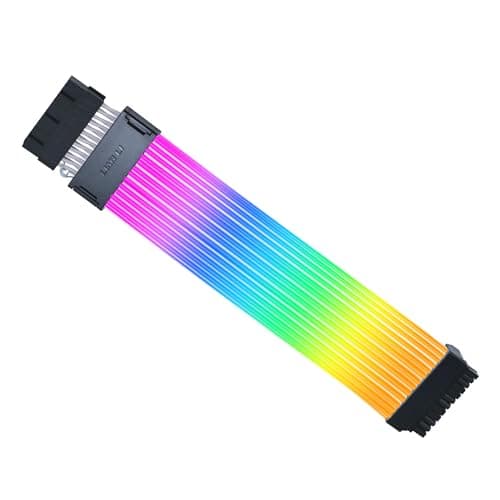 Image of LIAN LI Strimer Wireless 24-Pin RGB Extension Cable – 132 Addressable LEDs, Including Wireless Controller for L-Connect 3, 2.4 GHz Wireless Connection, Premium Sleeving, Perfect Cable Management