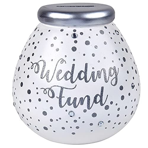 Image of Pot of Dreams Hand Painted Wedding Fund Save And Smash Handcrafted Ceramic Money Box | Eco Freindly & Recyclable Piggy Bank | Decorative Gift and Save for Wedding & Honeymoon | One Size