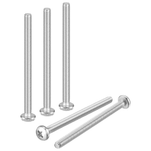 Image of DTGN M4-0.7x55 Pan Head Machine Screws - 20pcs - Good for Machinery - 304 Stainless Steel Phillips Machine Screws Bolts - Silver