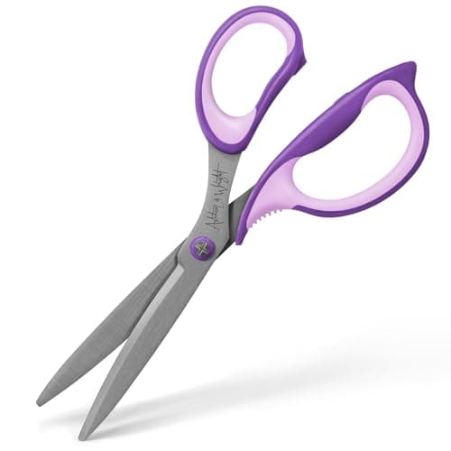 Image of Ashton and Wright - Precision SG - Soft Grip Scissors for Office, Home, Kitchen, and Craft - 210mm / 8” - Steel Blades (Purple, Right Handed)