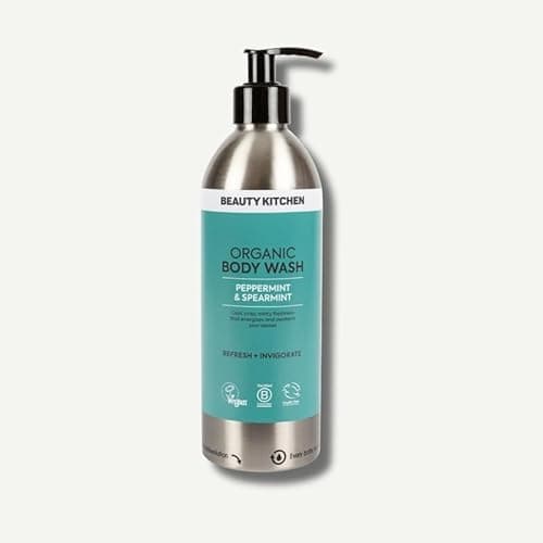 Image of Beauty Kitchen - Organic Castile Body Wash – Spearmint & Peppermint Essential Oils for Refreshing, Energising Cleansing – Vegan, Palm Oil-Free and Natural – 500ml