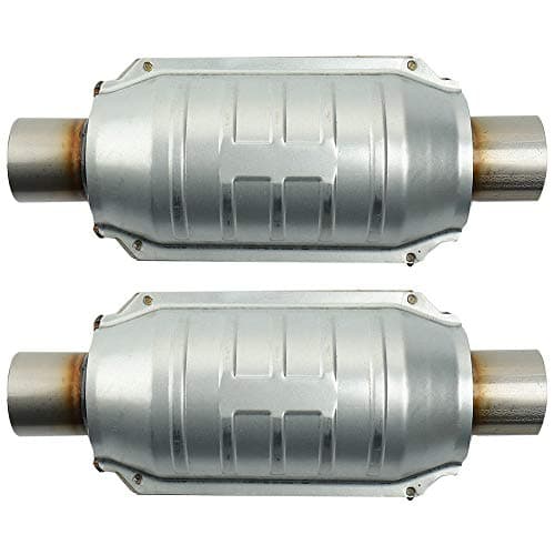 Image of MAYASAF 【2 PACK】2" Inlet/Outlet Universal Catalytic Converter, with O2 Port & Heat Shield (EPA Compliant)