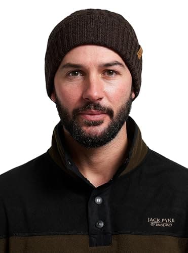 Image of JACK PYKE Merino Wool Beanie Hat Unisex – Lightweight & Warm Winter Beanie Hats for Women & Men, Cable Knit Design, Foldable & Practical, Ideal for Outdoor Wear - Green