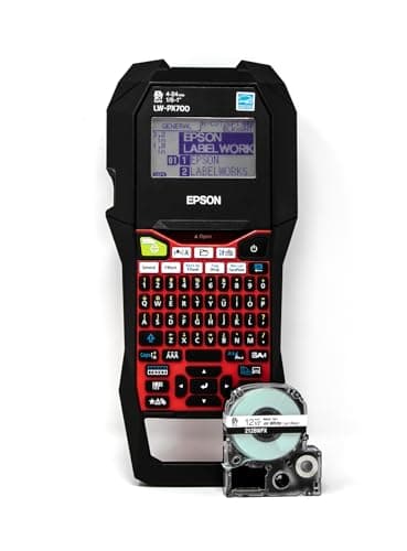 Image of LABELWORKS Epson LW-PX700 Industrial Label Maker Kit - Compatible with Large Variety of Tape Types, Portable Handheld Label Printer
