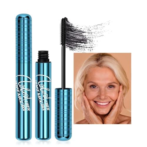 Image of Black Mascara for Older Women Fiber Lash Mascara for Seniors with Thinning Lashes Waterproof Volumizing Natural Hypoallergenic Mascara for Sensitive Eyes (Pack of 1)