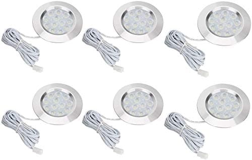 Image of CICMOD 6PCS Interior Spot Light, 12V 3W Recessed Ceiling Downlight for Camper Van Caravan Motorhome Boat 6000K Cool White