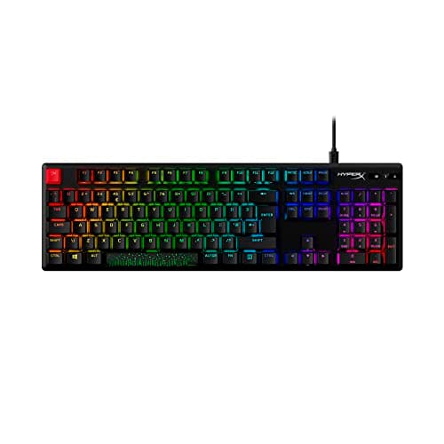 Image of HyperX Alloy Origins PBT – Mechanical Gaming Keyboard, PBT Keycaps, RGB, HyperX Mechanical Switches, Compact, Portable, Durable Aluminium Body, Adjustable Feet