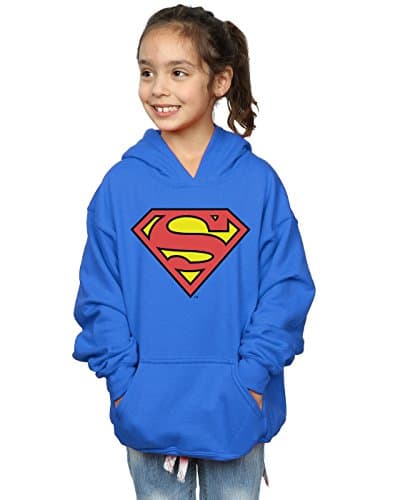 Image of DC Comics Girls Superman Logo Hoodie 12-13 years Royal Blue