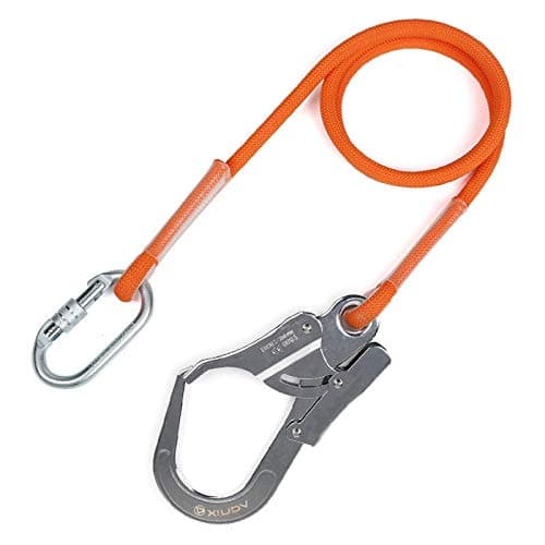 Image of SwaYve Working at Height Safety Harness, Fall Protection Strap Rope Climbing Full Body Roof Safety Kit/Orange C/5M